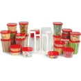 Spin and Store Food Containers 8, 16, 24 oz with Lids for Freezer