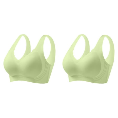 Kcodviy 2 Pcs Women s Ice Silk Seamless Bras for Women Cold Feeling Thin Soft Super Push Up Bra Support Breathable Comfortable Bra Women Bras Wireless Fixed Underwear
