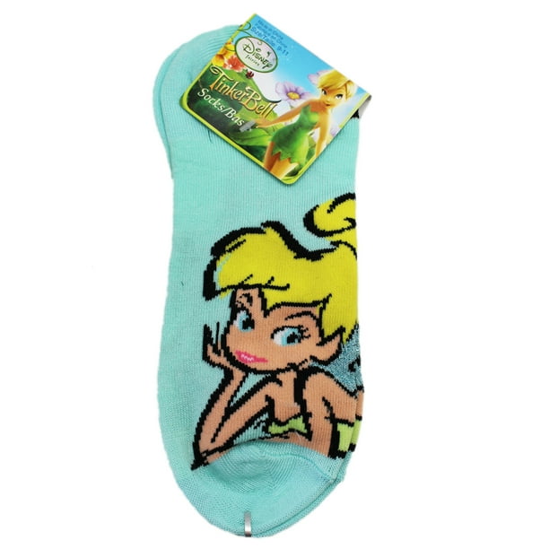 Tinker Bell Disney's Tinker Bell Sky Blue Graphic Socks (Size 911, 1