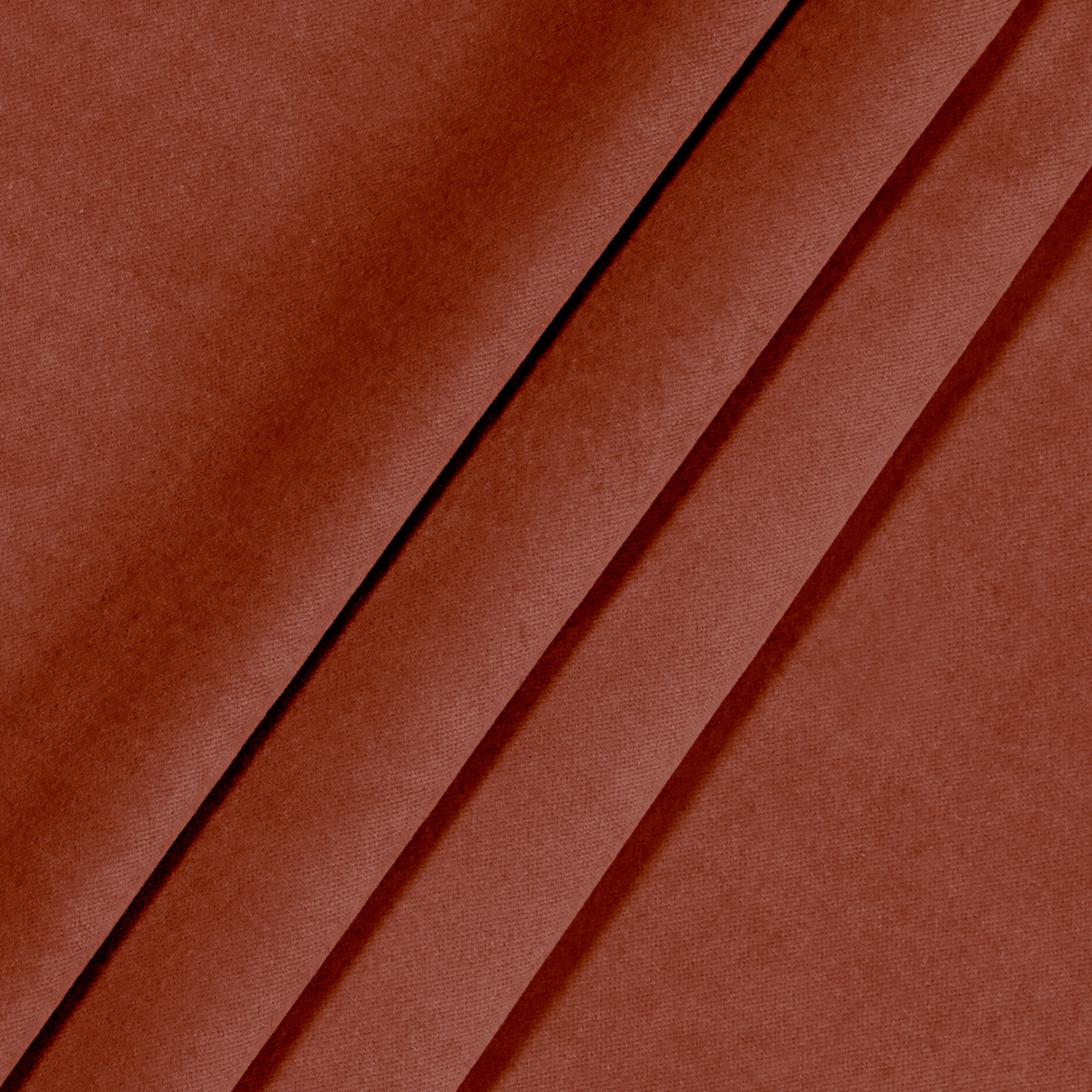 Eclipse Luxury Cotton Velvet 100% Blackout Rod Pocket Back Tab 96" x 50" Curtain Window Panel in Copper