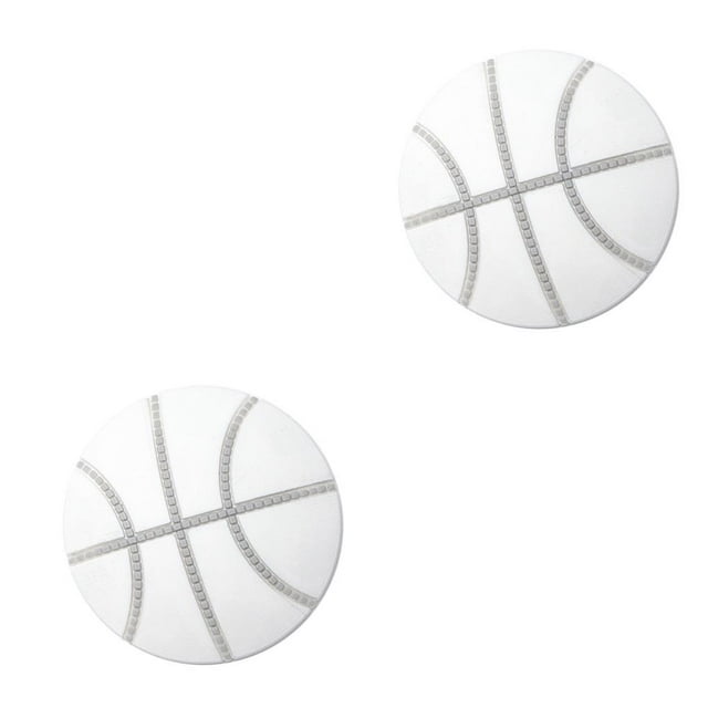 serony 4pcs Mute Door Rear Wall Crash Waterproof Anti-Collision Wall Crash Waterproof Pad Basketball Style 5cm white 2Set