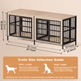 thumbnail image 5 of TIME RAY 88 Inch Dog Crate Furniture for Large Dog,Wood Dog Kennel Furniture Indoor with Removable Divider,Dog Cage Furniture as TV Stand,White, 5 of 8
