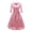 Pink, variant on Staron Women's Lace Dress Retro A-Line Cocktail Party Three Quarter Sleeve Round Neck Solid Color Formal Elegant Evening Gown, Pink M