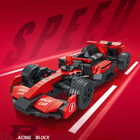 Red Formula Racing Car Model – DIY Speed Racer Building Kit for Teens & Adults, Display Collectible Gift for Racing Fans & Car Lovers