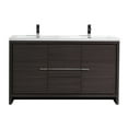 thumbnail image 5 of Alma Allier 60" Gloss White Double Sink Vanity With A Integrated Sink, 5 of 7