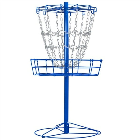 GJWL Level Up Your Disc Golf Game Anywhere Under the Sky with a Bright Blue Portable Practice Basket – Cross-Chain Outdoor Trapper for On-the-Go Drills, Skill Building & Casual Play Fun