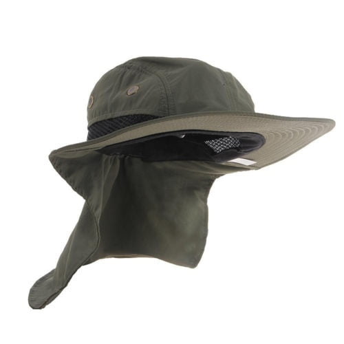 Mens Women Flap Cap Sun Hat 360° Sun UV Neck Protection Summer Fishing Hat  Sun Protection Outdoor