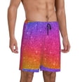 thumbnail image 2 of Bixox Men's Holiday Shiny printed lightweight casual shorts, soft sleep shorts with pockets., 2 of 7