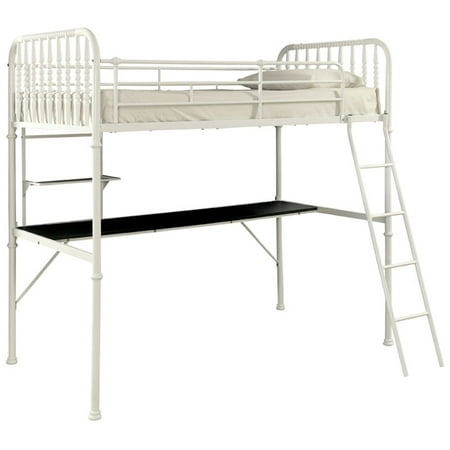 Furniture Of America Kearny Loft Bed With Desk In White Walmart