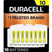 Exp. 3/24 Duracell EasyTab 10 Hearing Aid Batteries, Size 10 - Yellow, 16 Pack