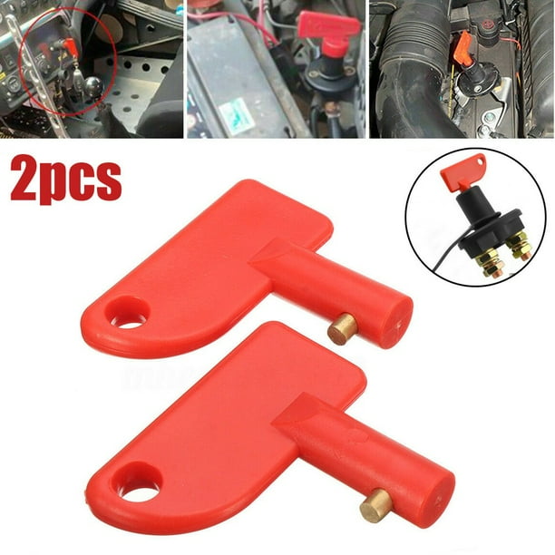 2Pcs Spare Key for Battery Disconnect Switch, Isolator Cut Off Power