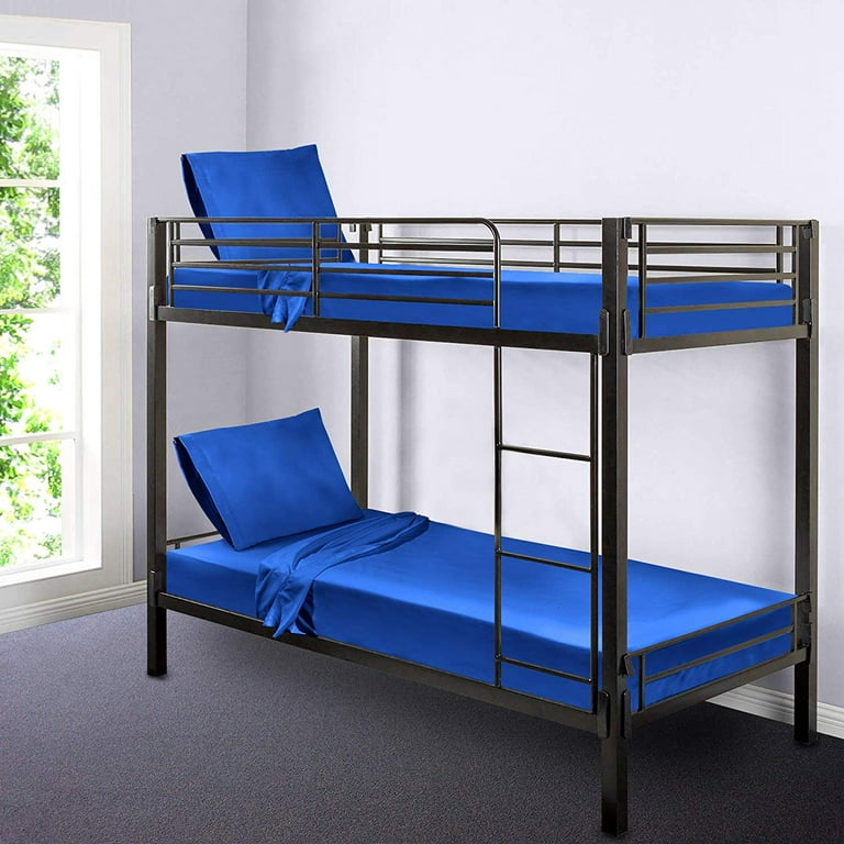 Gilbins 30 x 75 Cot Size 3-Piece Bed Sheet Set, Made of Ultra Soft  Cotton, Perfect for Camp Bunk Beds/RVs/Guest Beds Royal Blue 