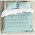 thumbnail image 3 of Circle Duvet Cover Set, Eastern Style Compact Design Ocean Inspired Wavy Lines and Polka Dots Aquatic, Decorative 3 Piece Bedding Set with 2 Pillow Shams, King Size, Sky Blue White, by Ambesonne, 3 of 3