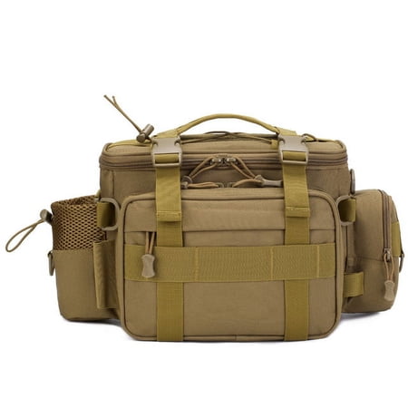 Sirius Survival Easy Access Shoulder and Waste Fishing Tackle Bag - Soft Fishing Bag Olive Drab