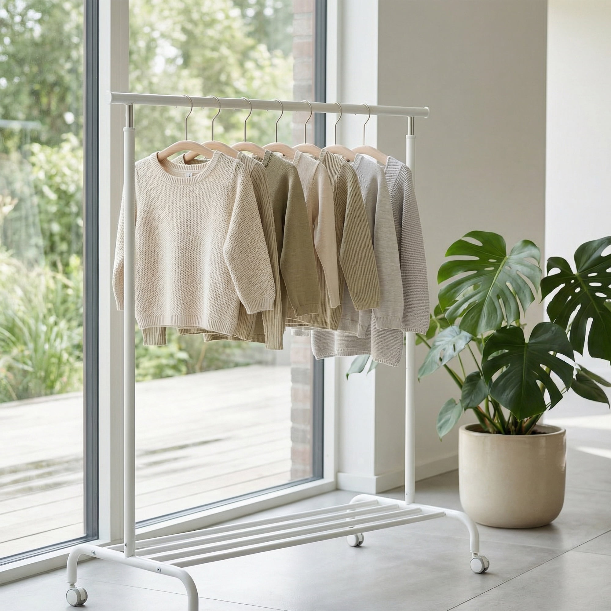 Unique Bargains 2Pcs Wood Nonslip Space Saving Hangers Silver