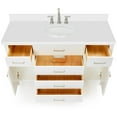thumbnail image 6 of Ariel H055SWQOVOWHT Bristol 55" Free Standing Single Oval Basin Vanity Set - White, 6 of 7