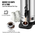 thumbnail image 3 of VEVOR Commercial Coffee Urn 110 Cup Dispensador de cafe de acero inoxidable Fast Brew, 3 of 9