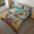 thumbnail image 2 of Lotusprinthandmade Bulldog Dog Pattern Bedding Set, Multicolor, 78x88, 2 of 3