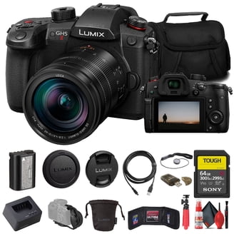 Panasonic Lumix GH5 II Camera, 12-60mm Lens, Sony 64GB SD Card