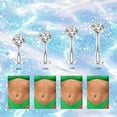 thumbnail image 5 of 14G Titanium Floating Belly Button Rings for Women Flat Back Belly Rings 10mm Belly Piercing Jewelry, 5 of 5