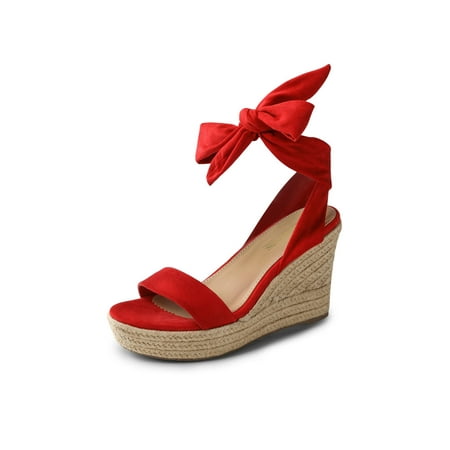 

Womens Open Toe Espadrilles Wedges Tie Lace Up Cute Ankle Strap Platform Sandals Dressy Shoes Women‘s Footwear