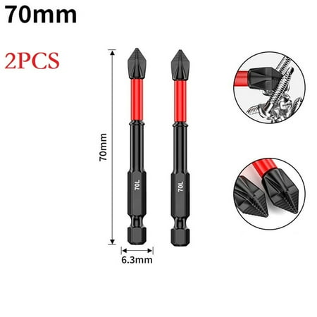 

2/6pcs 25-150mm Non-slip PH2 Magnetic Batch Head Cross Screwdriver Drill Bit
