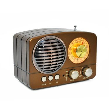 ClearClick Bluetooth-Enabled AM/FM Radio, Retro Vintage Style with ...
