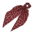 thumbnail image 5 of Unique Bargains 1 Pc Stylish Heart Ribbon Hair Elastics Hair Ties Wine Red, 5 of 5