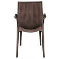 thumbnail image 5 of LeisureMod Kent Modern Outdoor Stackable Dining Armchair In Brown, 5 of 10