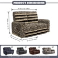 thumbnail image 3 of Psesaysky Striped Leopard Print 2 Seat Recliner Cover Reclining Sofa Cover Elastic Recliner Cover Full Coverage Waterproof, 3 of 7
