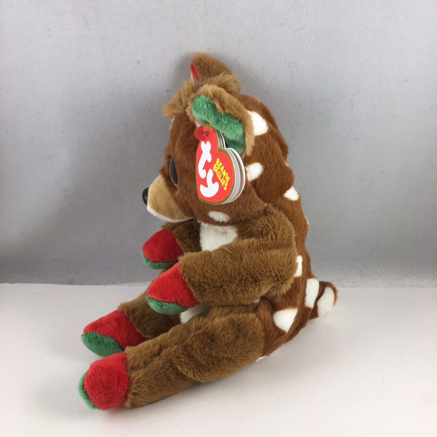 Ty Beanie Baby Bellies - JUNO the Christmas Reindeer (6 Inch) Plush Toy