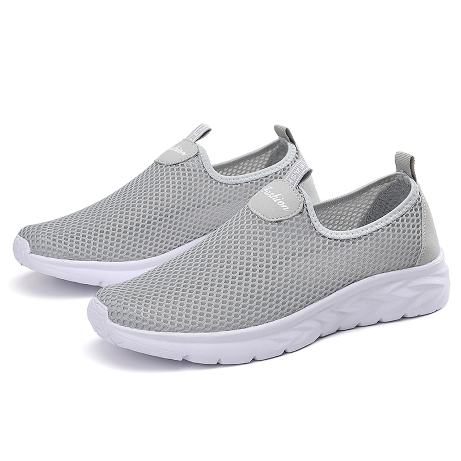 Mens Hands Free Slip On Shoes Feetmat Mens Slip On Sneakers Non Slip Mesh  Workout Gym Shoes Hands Free Slip On Sneakers