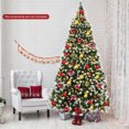 thumbnail image 2 of Costway Arbre de Noël Enneigé Pré-Éclairé de 9 Pieds 2058 Pointes avec Pommes de Pin et Baies Rouges avec 8 modes d'Éclairage, 2 of 10