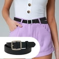 thumbnail image 2 of Tiqkatyck Belt Buckle Sales Today Clearance Women's Belt Casual Belt Retro Fashion Decoration Square Imitation Leather Belts for Women Black, 2 of 6