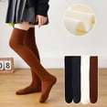 thumbnail image 2 of KYAIGUO 1 Pairs Kids Girls Solid Color Socks Toddler Winter Long Knee High Boot Silly Tall Socks 3-12Y, 2 of 10