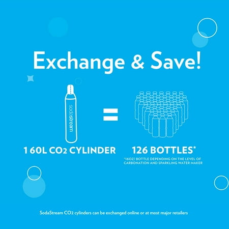 SodaStream Terra (Black) Sparkling Water Maker with CO2 and Carbonating Bottle