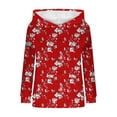 thumbnail image 7 of Heisall Womens Hoodies Autumn Winter Casual Loose Fit Sweater-Like Knitted Long Sleeve Drop Shoulder with Pockets All-Over Print Casual Fashion Sweatshirts, 7 of 7
