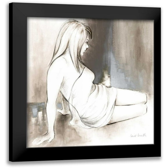 Loreth, Lanie 12x12 Black Modern Framed Museum Art Print Titled - Sketched Waking Woman II