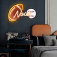 thumbnail image 5 of UPONRAY Football & Baseball Custom Neon Signs, Usb Powered with Adjustable Brightness Wall Decor for Gifts, Lemon Yellow, 18 inch, 5 of 8
