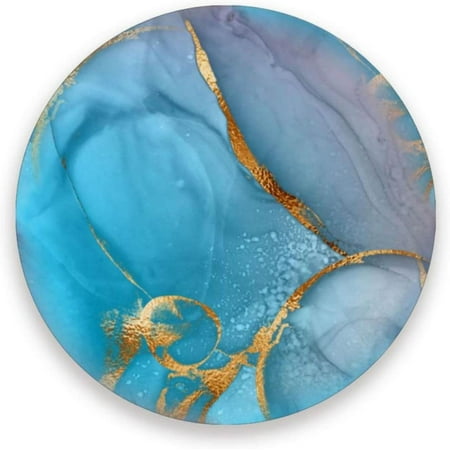 

Hyjoy Blue and Gold Marbling Round Coasters for Drinks Absorbent Heat Resistant Coaster for Tabletop Protection Suitable for Kinds of Cups Wooden Table Cool Home Decor 4pcs