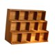 thumbnail image 4 of Estante de pared con soporte de celosía para escalera de madera, organizador de almacenamiento colgante resistente 38cm x 13cm x 27cm, 4 of 9