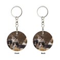 thumbnail image 2 of Naloa Cat Family Print Round Keychain Keychain Key Ring, Key Tag, Key Chain Bulk for Gift Accessories (Round), 2 of 7