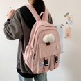 thumbnail image 1 of AMERTEER School bag Harajuku High school & College Student Cute Backpack Simple Style large-capacity backpack with 3 badges, 1 of 4