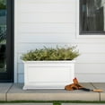 thumbnail image 5 of Veradek Brixton Long Planter Box 33" Plastic Planter - White, 5 of 9