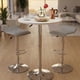thumbnail image 3 of Mesa de Bar Redonda Rotación Blanco,con base plateada,Altura Ajustable HOMEMAKE FURNITURE Moderno, 3 of 6