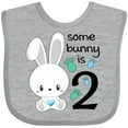 thumbnail image 3 of Inktastic Somebunny is Two-Second birthday bunny Boys or Girls Baby Bib, 3 of 4