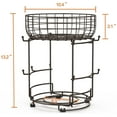 thumbnail image 5 of Auledio Mug Tree Holder with Storage Basket Freestanding Storage Rack for Kitchen Pantry (Bronze), 5 of 6