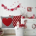 thumbnail image 6 of Valentines Day Pillow Covers Set of 4 18x18 inch, Stripes Love Heart Throw Pillow Covers I Love You Pillowcase Valentines Day Decorations Anniversary Cushion Case, 6 of 6