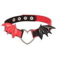thumbnail image 1 of Gargantilla Collar Punk Salvador Cadena de Clavícula amor corazón negro rojo, 1 of 10
