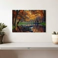 thumbnail image 2 of Elephant Stock Autumn Lake Boat Wall Art - Horizontal Canvas Wall Art - Living Room Wall Decor - Nature Canvas - Orange And Green Decor - 12" x 8", 2 of 8